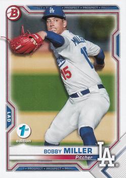 #BFE-75 Bobby Miller - Los Angeles Dodgers - 2021 Bowman 1st Edition Baseball