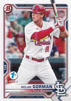 #BFE-90 Nolan Gorman - St. Louis Cardinals - 2021 Bowman 1st Edition Baseball