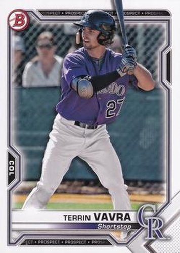 #BP-100 Terrin Vavra - Colorado Rockies - 2021 Bowman - Prospects Baseball