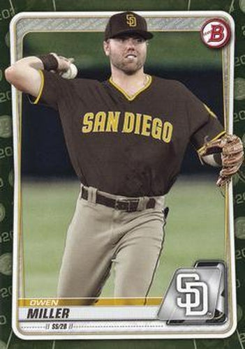 #BP-102 Owen Miller - San Diego Padres - 2020 Bowman - Prospects Camo Baseball