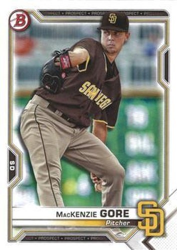 #BCP-105 MacKenzie Gore - San Diego Padres - 2021 Bowman - Chrome Prospects Baseball