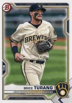 #BCP-10 Brice Turang - Milwaukee Brewers - 2021 Bowman - Chrome Prospects Baseball