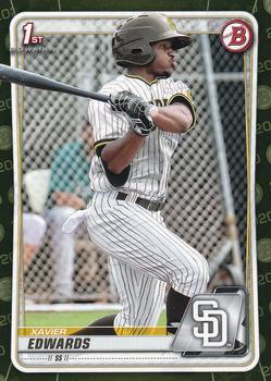 #BP-10 Xavier Edwards - San Diego Padres - 2020 Bowman - Prospects Camo Baseball