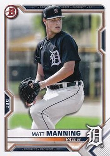 #BCP-111 Matt Manning - Detroit Tigers - 2021 Bowman - Chrome Prospects Baseball