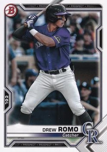 #BCP-126 Drew Romo - Colorado Rockies - 2021 Bowman - Chrome Prospects Baseball