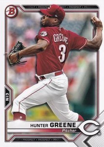 #BCP-127 Hunter Greene - Cincinnati Reds - 2021 Bowman - Chrome Prospects Baseball