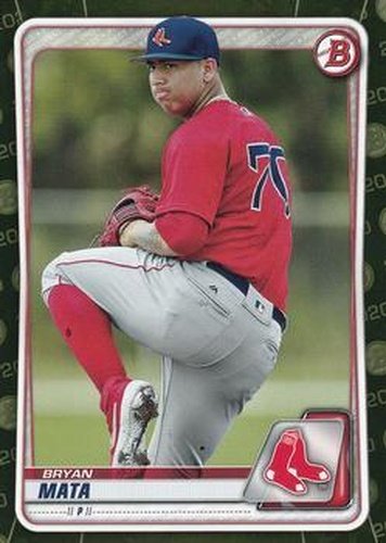 #BP-128 Bryan Mata - Boston Red Sox - 2020 Bowman - Prospects Camo Baseball