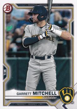 #BP-129 Garrett Mitchell - Milwaukee Brewers - 2021 Bowman - Prospects Baseball