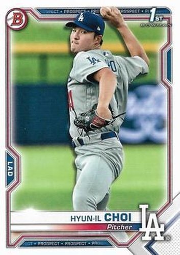 #BP-130 Hyun-il Choi - Los Angeles Dodgers - 2021 Bowman - Prospects Baseball