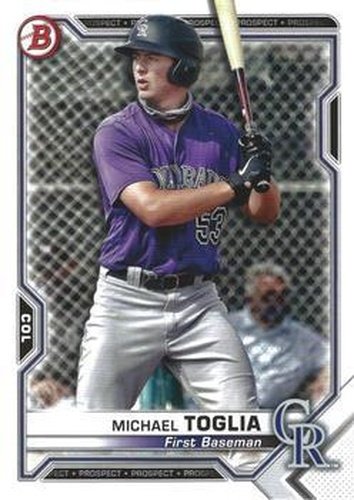 #BCP-137 Michael Toglia - Colorado Rockies - 2021 Bowman - Chrome Prospects Baseball