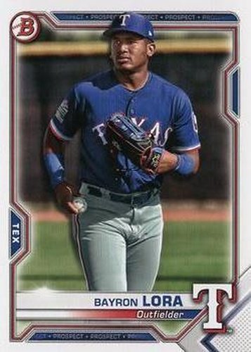 #BCP-139 Bayron Lora - Texas Rangers - 2021 Bowman - Chrome Prospects Baseball