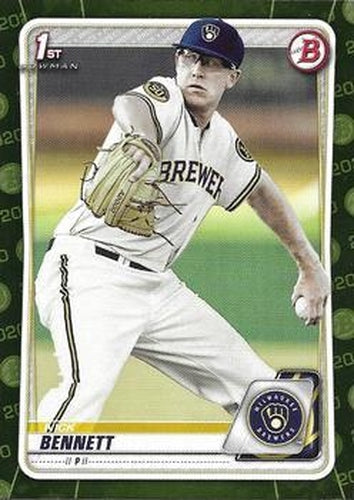 #BP-140 Nick Bennett - Milwaukee Brewers - 2020 Bowman - Prospects Camo Baseball