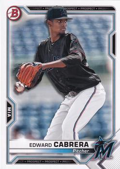 #BCP-141 Edward Cabrera - Miami Marlins - 2021 Bowman - Chrome Prospects Baseball