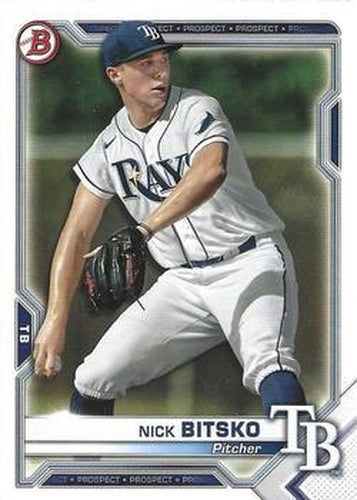 #BCP-143 Nick Bitsko - Tampa Bay Rays - 2021 Bowman - Chrome Prospects Baseball