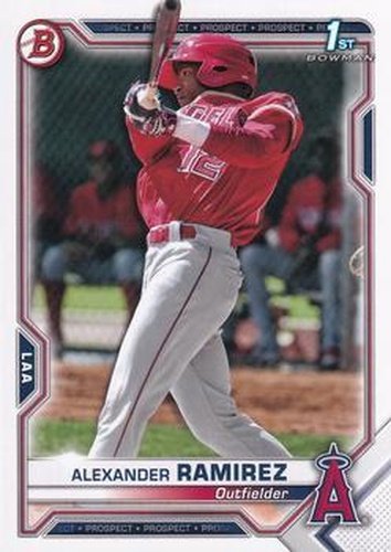 #BCP-145 Alexander Ramirez - Los Angeles Angels - 2021 Bowman - Chrome Prospects Baseball