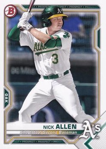 #BCP-147 Nick Allen - Oakland Athletics - 2021 Bowman - Chrome Prospects Baseball