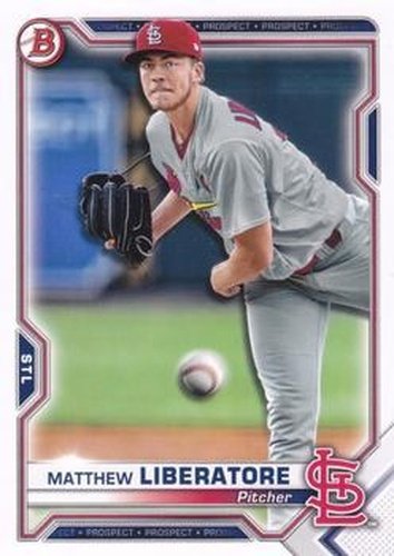 #BCP-29 Matthew Liberatore - St. Louis Cardinals - 2021 Bowman - Chrome Prospects Baseball