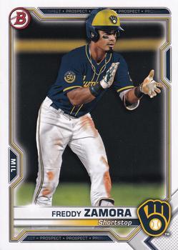 #BCP-2 Freddy Zamora - Milwaukee Brewers - 2021 Bowman - Chrome Prospects Baseball