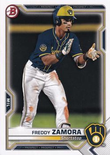 #BP-2 Freddy Zamora - Milwaukee Brewers - 2021 Bowman - Prospects Baseball