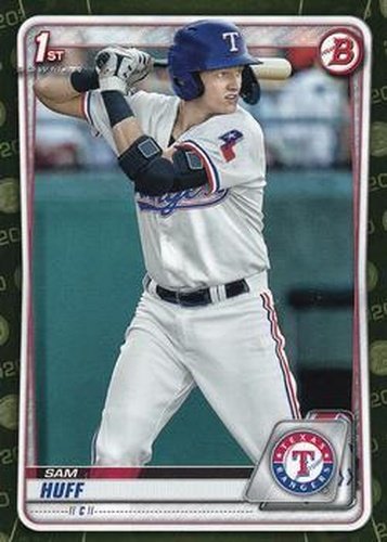 #BP-33 Sam Huff - Texas Rangers - 2020 Bowman - Prospects Camo Baseball
