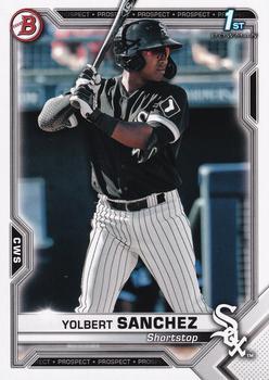 #BCP-40 Yolbert Sanchez - Chicago White Sox - 2021 Bowman - Chrome Prospects Baseball