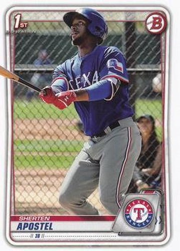 #BP-46 Sherten Apostel - Texas Rangers - 2020 Bowman - Prospects Baseball