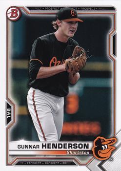 #BCP-49 Gunnar Henderson - Baltimore Orioles - 2021 Bowman - Chrome Prospects Baseball