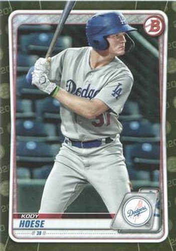 #BP-4 Kody Hoese - Los Angeles Dodgers - 2020 Bowman - Prospects Camo Baseball
