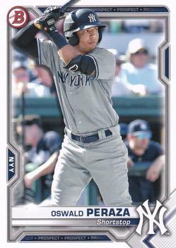 #BCP-50 Oswald Peraza - New York Yankees - 2021 Bowman - Chrome Prospects Baseball