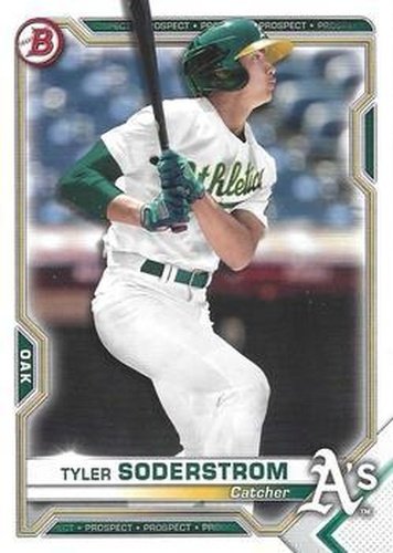 #BCP-51 Tyler Soderstrom - Oakland Athletics - 2021 Bowman - Chrome Prospects Baseball