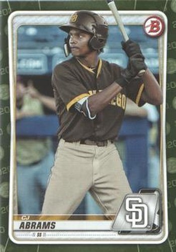 #BP-62 CJ Abrams - San Diego Padres - 2020 Bowman - Prospects Camo Baseball