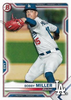 #BCP-75 Bobby Miller - Los Angeles Dodgers - 2021 Bowman - Chrome Prospects Baseball