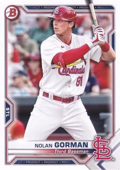 #BCP-90 Nolan Gorman - St. Louis Cardinals - 2021 Bowman - Chrome Prospects Baseball