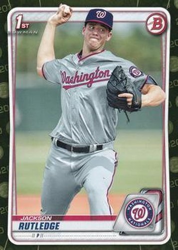#BP-91 Jackson Rutledge - Washington Nationals - 2020 Bowman - Prospects Camo Baseball