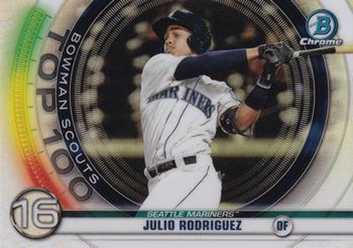 #BTP-16 Julio Rodriguez - Seattle Mariners - 2020 Bowman - Bowman Scouts Top 100 Baseball