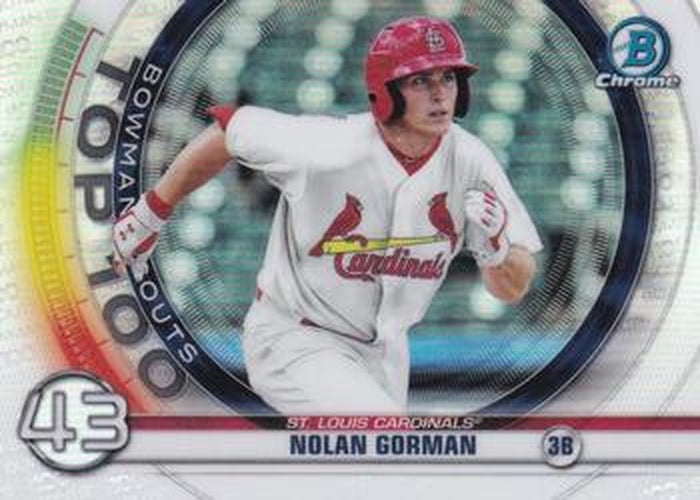 #BTP-43 Nolan Gorman - St. Louis Cardinals - 2020 Bowman - Bowman Scouts Top 100 Baseball
