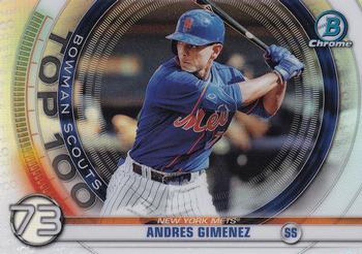 #BTP-73 Andres Gimenez - New York Mets - 2020 Bowman - Bowman Scouts Top 100 Baseball