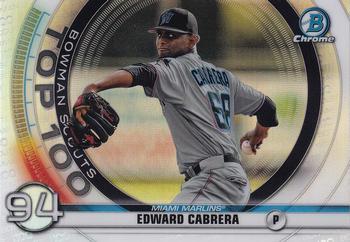 #BTP-94 Edward Cabrera - Miami Marlins - 2020 Bowman - Bowman Scouts Top 100 Baseball