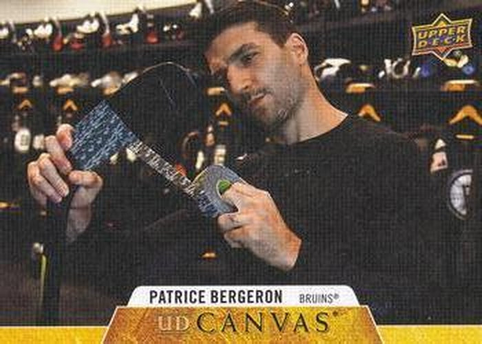 #C128 Patrice Bergeron - Boston Bruins - 2020-21 Upper Deck Canvas Hockey