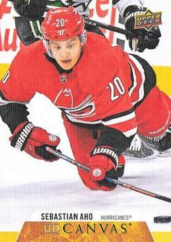 #C14 Sebastian Aho - Carolina Hurricanes - 2020-21 Upper Deck Canvas Hockey