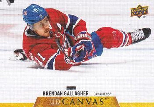 #C166 Brendan Gallagher - Montreal Canadiens - 2020-21 Upper Deck Canvas Hockey