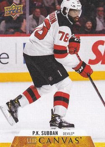 #C172 P.K. Subban - New Jersey Devils - 2020-21 Upper Deck Canvas Hockey