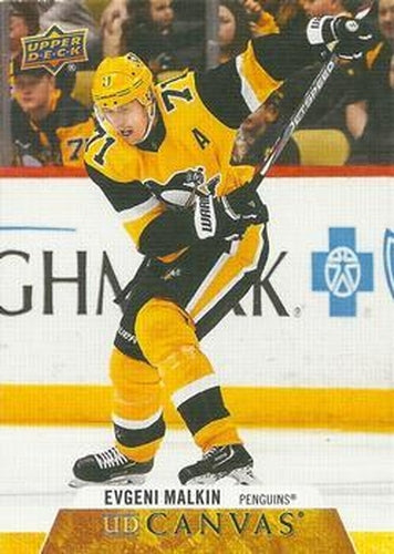 #C186 Evgeni Malkin - Pittsburgh Penguins - 2020-21 Upper Deck Canvas Hockey