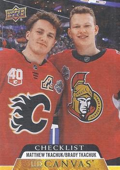 #C210 Matthew Tkachuk / Brady Tkachuk - Calgary Flames / Ottawa Senators - 2020-21 Upper Deck Canvas Hockey