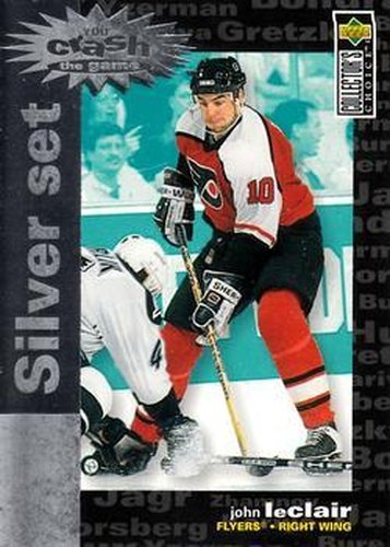 #C23 John LeClair - Philadelphia Flyers - 1995-96 Collector's Choice - You Crash the Game Silver Exchange Hockey