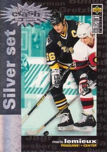 #C25 Mario Lemieux - Pittsburgh Penguins - 1995-96 Collector's Choice - You Crash the Game Silver Exchange Hockey