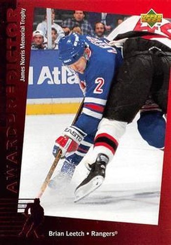 #C28 Brian Leetch - New York Rangers - 1994-95 Upper Deck - Predictors Canadian Hockey