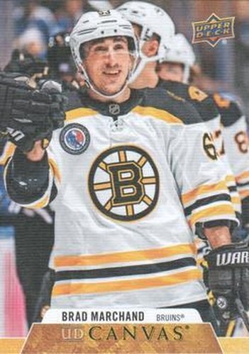 #C5 Brad Marchand - Boston Bruins - 2020-21 Upper Deck Canvas Hockey
