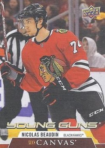 #C99 Nicolas Beaudin - Chicago Blackhawks - 2020-21 Upper Deck Canvas Hockey