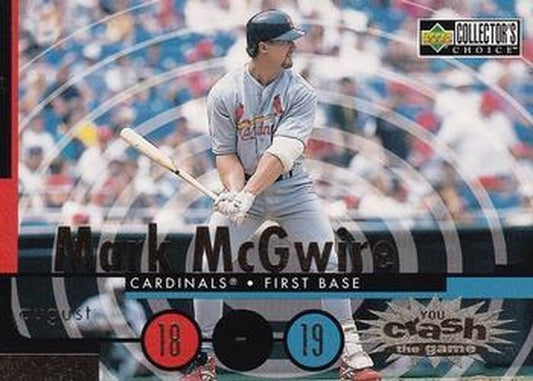 #CG10c Mark McGwire - St. Louis Cardinals - 1998 Collector's Choice - You Crash the Game Baseball